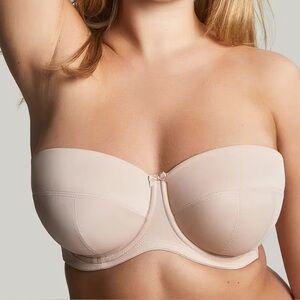 Sculptresse Panache 44DD Dana Strapless Bra 9670 full bust underwire NWT linen